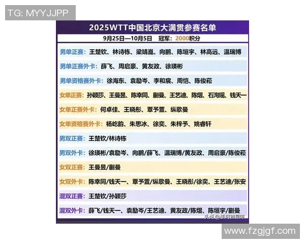 乒乓球个人能力排行榜揭晓北京乒乓球队荣登第五名位置